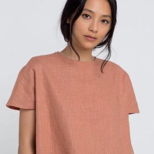 Rosewood Dolman Pleatstay Top - 100% Linen